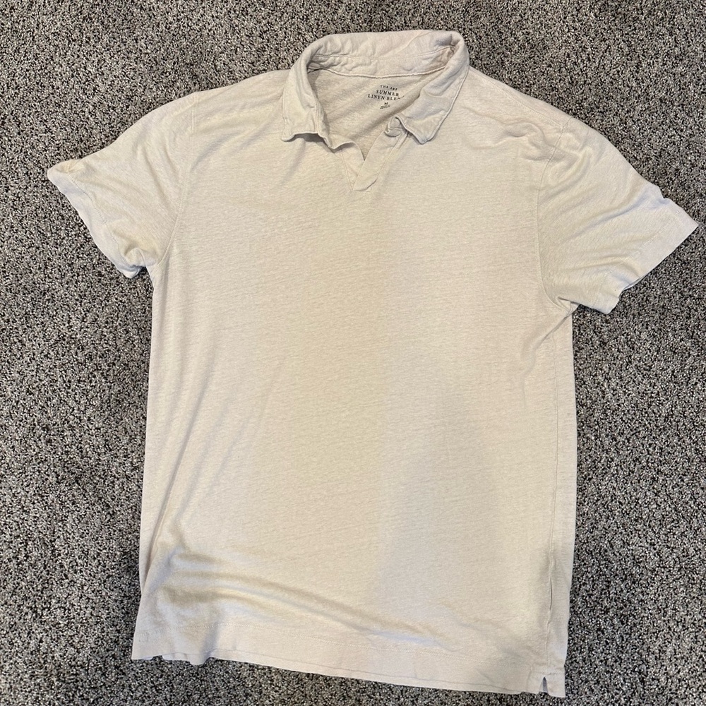 Abercrombie & Fitch Linen Blend Polo